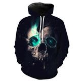 Green Light Mysterious Skull Hoodies Sweatshirt Long Sleeve Hooded Pullover with Pockets Spring Autumn NO.1253 -  Cycling Apparel, Cycling Accessories | BestForCycling.com 