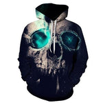 Green Light Mysterious Skull Hoodies Sweatshirt Long Sleeve Hooded Pullover with Pockets Spring Autumn NO.1253 -  Cycling Apparel, Cycling Accessories | BestForCycling.com 