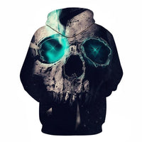Green Light Mysterious Skull Hoodies Sweatshirt Long Sleeve Hooded Pullover with Pockets Spring Autumn NO.1253 -  Cycling Apparel, Cycling Accessories | BestForCycling.com 