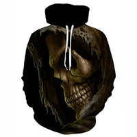 Mysterious Skull Black Robe Hoodies Sweatshirt Long Sleeve Hooded Pullover with Pockets Spring Autumn NO.1254 -  Cycling Apparel, Cycling Accessories | BestForCycling.com 