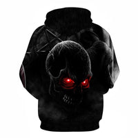 Mysterious Skull in the Dark Hoodies Sweatshirt Long Sleeve Hooded Pullover with Pockets Spring Autumn NO.1256 -  Cycling Apparel, Cycling Accessories | BestForCycling.com 