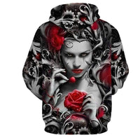 Evil Queen Blood Rose Skull Hoodies Sweatshirt Long Sleeve Hooded Pullover with Pockets Spring Autumn NO.1267 -  Cycling Apparel, Cycling Accessories | BestForCycling.com 