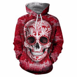 Red Skull Hoodies Sweatshirt Long Sleeve Hooded Pullover with Pockets Spring Autumn NO.1269 -  Cycling Apparel, Cycling Accessories | BestForCycling.com 