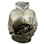 War Death Skull Black Hoodies Sweatshirt Long Sleeve Hooded Pullover with Pockets Spring Autumn NO.1275 -  Cycling Apparel, Cycling Accessories | BestForCycling.com 