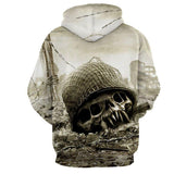 War Death Skull Black Hoodies Sweatshirt Long Sleeve Hooded Pullover with Pockets Spring Autumn NO.1275 -  Cycling Apparel, Cycling Accessories | BestForCycling.com 