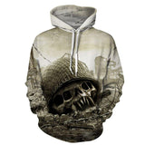 War Death Skull Black Hoodies Sweatshirt Long Sleeve Hooded Pullover with Pockets Spring Autumn NO.1275 -  Cycling Apparel, Cycling Accessories | BestForCycling.com 