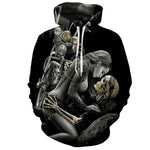 Girl Falling in Love Skull Black Hoodies Sweatshirt Long Sleeve Hooded Pullover with Pockets Spring Autumn NO.1277 -  Cycling Apparel, Cycling Accessories | BestForCycling.com 