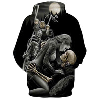 Girl Falling in Love Skull Black Hoodies Sweatshirt Long Sleeve Hooded Pullover with Pockets Spring Autumn NO.1277 -  Cycling Apparel, Cycling Accessories | BestForCycling.com 