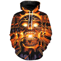 Volcanic Skull Black Hoodies Sweatshirt  Long Sleeve Hooded Pullover with Pockets Spring Autumn NO.1278-1 -  Cycling Apparel, Cycling Accessories | BestForCycling.com 