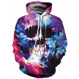 Starry Sky Skull Black Hoodies Sweatshirt  Long Sleeve Hooded Pullover with Pockets Spring Autumn NO.1279 -  Cycling Apparel, Cycling Accessories | BestForCycling.com 