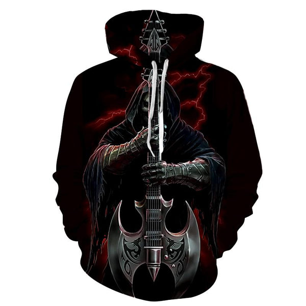 Death Black Skull Hoodies Sweatshirt Long Sleeve Hooded Pullover with Pockets Spring Autumn NO.1283 -  Cycling Apparel, Cycling Accessories | BestForCycling.com 