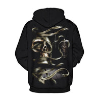 Fascia Skull Black Hoodies Sweatshirt Long Sleeve Hooded Pullover with Pockets Spring Autumn NO.1284 -  Cycling Apparel, Cycling Accessories | BestForCycling.com 