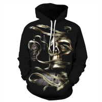Fascia Skull Black Hoodies Sweatshirt Long Sleeve Hooded Pullover with Pockets Spring Autumn NO.1284 -  Cycling Apparel, Cycling Accessories | BestForCycling.com 