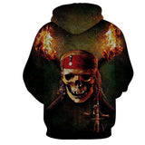 Pirate Skull Black Hoodies Sweatshirt Long Sleeve Hooded Pullover with Pockets Spring Autumn NO.1287 -  Cycling Apparel, Cycling Accessories | BestForCycling.com 