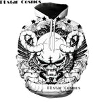 Ox Horn Skull Hoodies Sweatshirt Long Sleeve Hooded Pullover with Pockets Spring Autumn NO.1292 -  Cycling Apparel, Cycling Accessories | BestForCycling.com 