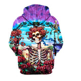 Garland Skull Hoodies Sweatshirt Long Sleeve Hooded Pullover with Pockets Spring Autumn NO.1298 -  Cycling Apparel, Cycling Accessories | BestForCycling.com 