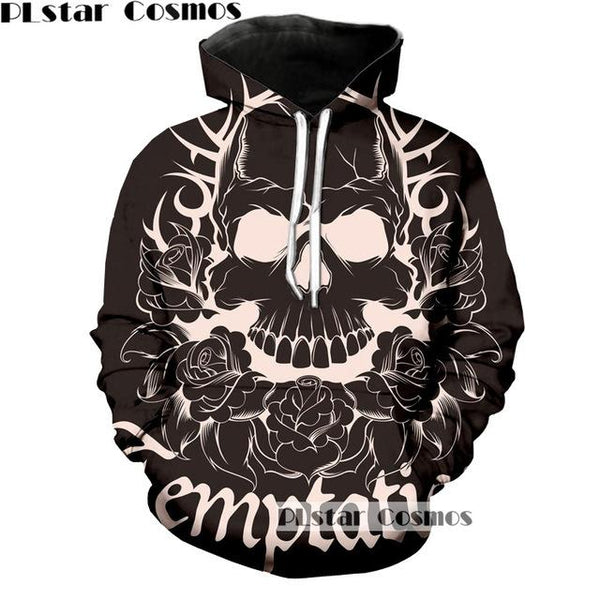 Soldier Skull Black Hoodies Sweatshirt Long Sleeve Hooded Pullover with Pockets Spring Autumn NO.1303 -  Cycling Apparel, Cycling Accessories | BestForCycling.com 