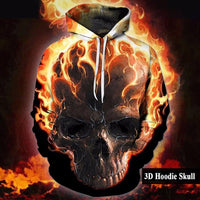 Fire Skull Black Hoodies Sweatshirt Long Sleeve Hooded Pullover with Pockets Spring Autumn NO.1306 -  Cycling Apparel, Cycling Accessories | BestForCycling.com 