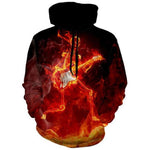 Rock Bass Player Skull Black Hoodies Sweatshirt Long Sleeve Hooded Pullover with Pockets Spring Autumn NO.1308 -  Cycling Apparel, Cycling Accessories | BestForCycling.com 