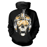 Helmet Skull Black Hoodies Sweatshirt Long Sleeve Hooded Pullover with Pockets Spring Autumn NO.1309 -  Cycling Apparel, Cycling Accessories | BestForCycling.com 