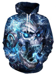 Music Skull Shout Black Hoodies Sweatshirt Long Sleeve Hooded Pullover with Pockets Spring Autumn NO.1313 -  Cycling Apparel, Cycling Accessories | BestForCycling.com 