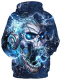 Music Skull Shout Black Hoodies Sweatshirt Long Sleeve Hooded Pullover with Pockets Spring Autumn NO.1313 -  Cycling Apparel, Cycling Accessories | BestForCycling.com 