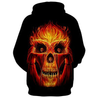 Savage Skull Black Hoodies Sweatshirt Long Sleeve Hooded Pullover with Pockets Spring Autumn NO.1316 -  Cycling Apparel, Cycling Accessories | BestForCycling.com 