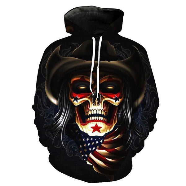 Clown Evil Skull Black Hoodies Sweatshirt Long Sleeve Hooded Pullover with Pockets Spring Autumn NO.1325 -  Cycling Apparel, Cycling Accessories | BestForCycling.com 