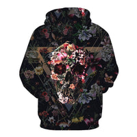 Flower Burial Skull Black Hoodies Sweatshirt Long Sleeve Hooded Pullover with Pockets Spring Autumn NO.1326 -  Cycling Apparel, Cycling Accessories | BestForCycling.com 