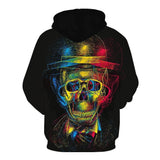 Gentleman Skull Black Hoodies Sweatshirt Long Sleeve Hooded Pullover with Pockets Spring Autumn NO.1331 -  Cycling Apparel, Cycling Accessories | BestForCycling.com 