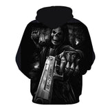 Guns Skull Black Hoodies Sweatshirt Long Sleeve Hooded Pullover with Pockets Spring Autumn NO.1334 -  Cycling Apparel, Cycling Accessories | BestForCycling.com 