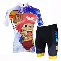 Woman& Man's ONE PIECE Series Pirates Tony Tony Chopper Short-sleeve Cycling Suit Jersey Team Jacket T-shirt Summer Spring Autumn Clothes Sportswear Anime Animation Manga Blue-nosed Reindeer NO.138 -  Cycling Apparel, Cycling Accessories | BestForCycling.com 