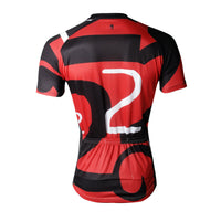 Number 2 TWO Red&Black Men's Cycling Jersey Red Cycling Short Summer Bike T-shirt NO.742 -  Cycling Apparel, Cycling Accessories | BestForCycling.com 