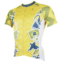 ILPALADINO Men's Cycling Brazil World Cup Games Pattern Football Fans Fashionable and Breathable Bike Riding  Short Sleeve Shirt NO.152 -  Cycling Apparel, Cycling Accessories | BestForCycling.com 
