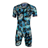 Men's short sleeve cycling jersey Tri Suit Bike Short Top One Piece 1016