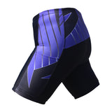 Blue Diagonals Black Womans Shorts UPF 50+ Spandex Yoga Tight Running Riding Gear Summer Fitness Wear Sports Clothes Hiking Courtgame Apparel Quick dry Breathable -With Pocket Design NO. 863 -  Cycling Apparel, Cycling Accessories | BestForCycling.com 