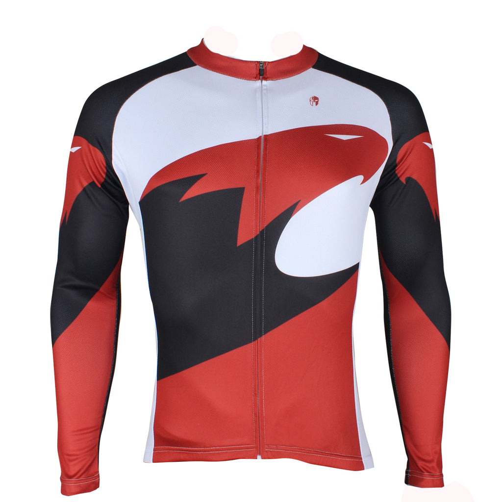 Hot Sale Outdoor Cycling Clothing White and Red Cycling Jersey Wholesale Men's Long-sleeved Jersey for Spring and Summer Red,Black and White Bike Jersey NO.172 -  Cycling Apparel, Cycling Accessories | BestForCycling.com 