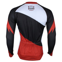 White and Red Men's Long-sleeved Jersey for Spring and Summer NO.172 -  Cycling Apparel, Cycling Accessories | BestForCycling.com 