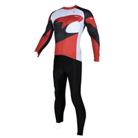 White and Red Men's Long-sleeved Jersey for Spring and Summer NO.172 -  Cycling Apparel, Cycling Accessories | BestForCycling.com 