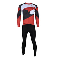 White and Red Men's Long-sleeved Jersey for Spring and Summer NO.172 -  Cycling Apparel, Cycling Accessories | BestForCycling.com 