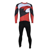 White and Red Men's Long-sleeved Jersey for Spring and Summer NO.172 -  Cycling Apparel, Cycling Accessories | BestForCycling.com 