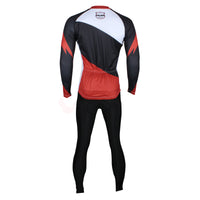 White and Red Men's Long-sleeved Jersey for Spring and Summer NO.172 -  Cycling Apparel, Cycling Accessories | BestForCycling.com 