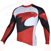 White and Red Men's Long-sleeved Jersey for Spring and Summer NO.172 -  Cycling Apparel, Cycling Accessories | BestForCycling.com 