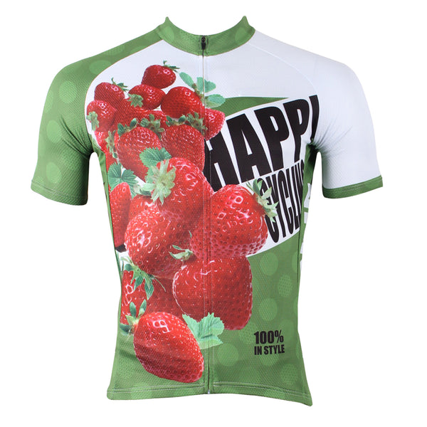Happy Cycling Summer Fruit Strawberry Men's Short/Long-Sleeve Cycling Jersey NO.174 -  Cycling Apparel, Cycling Accessories | BestForCycling.com 