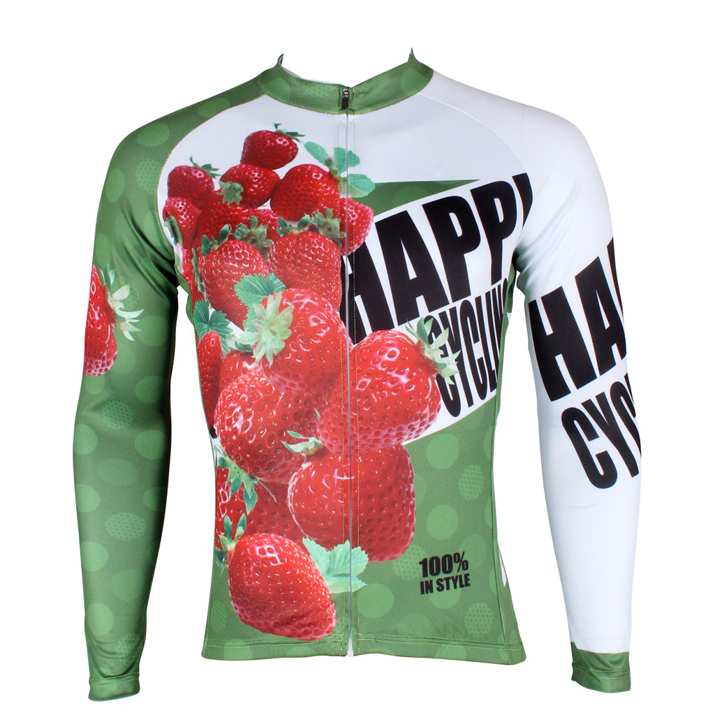 Happy Cycling Summer Fruit Strawberry Men's Short/Long-Sleeve Cycling Jersey Biking Shirts Breathable Outdoor Sports Gear Leisure Biking T-shirt Sports Clothes NO.174 -  Cycling Apparel, Cycling Accessories | BestForCycling.com 