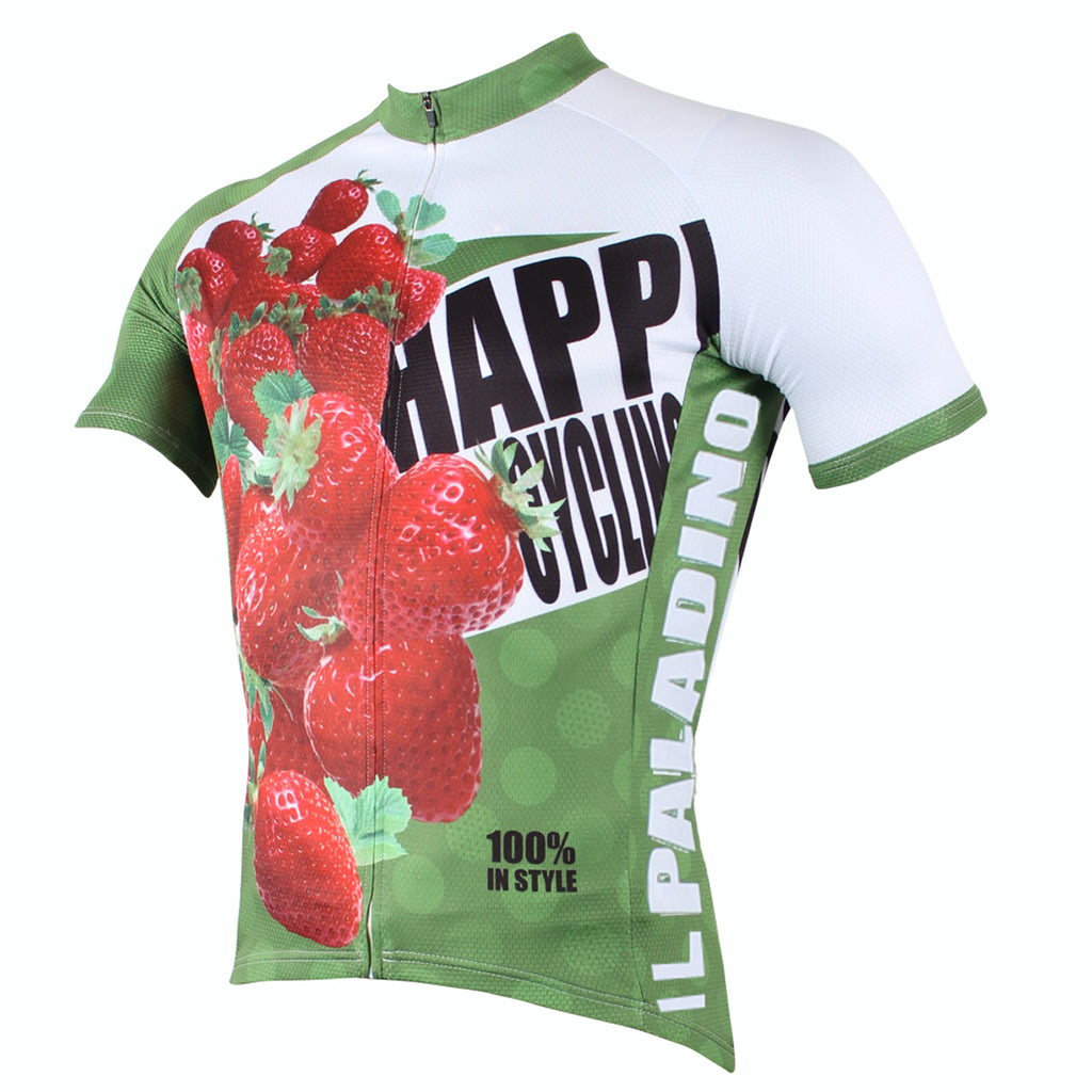 Happy Cycling Summer Fruit Strawberry Men's Short/Long-Sleeve Cycling Jersey Biking Shirts Breathable Outdoor Sports Gear Leisure Biking T-shirt Sports Clothes NO.174 -  Cycling Apparel, Cycling Accessories | BestForCycling.com 