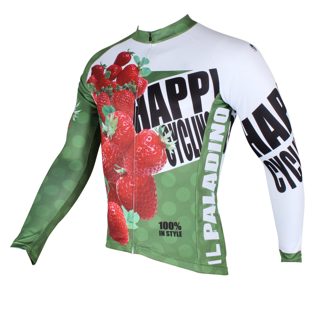 Happy Cycling Summer Fruit Strawberry Men's Short/Long-Sleeve Cycling Jersey Biking Shirts Breathable Outdoor Sports Gear Leisure Biking T-shirt Sports Clothes NO.174 -  Cycling Apparel, Cycling Accessories | BestForCycling.com 