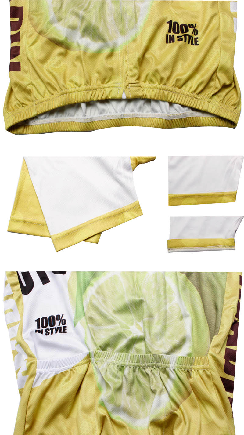 Happy Cycling Summer Fruit Lemon Men's Short-Sleeve Cycling Jersey Suit Biking Wear Breathable Outdoor Sports Gear Leisure Biking T-shirt Sports Clothes NO.177 -  Cycling Apparel, Cycling Accessories | BestForCycling.com 