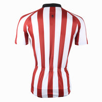 Football Style Red/ Blue White Stripes Short-Sleeve Cycling Suit Jersey Team Kit -  Cycling Apparel, Cycling Accessories | BestForCycling.com 
