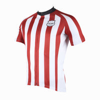 Football Style Red/ Blue White Stripes Short-Sleeve Cycling Suit Jersey Team Kit -  Cycling Apparel, Cycling Accessories | BestForCycling.com 
